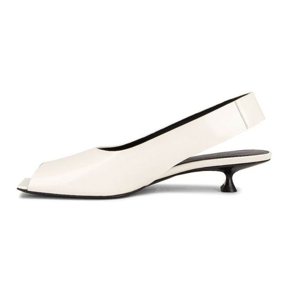 NEW The Row Sharp Slingback Heels in Milk White Kitten Heel EU Size 36 US Size 6 - Picture 4 of 14